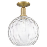 Athens Water Glass 1 Light Semi Flush Mount 13.25 Inch Tall by Innovations - 716-1C-G1215-10