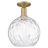 Athens Water Glass 1 Light Semi Flush Mount 13.25 Inch Tall by Innovations - 716-1C-G1215-10