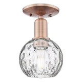 Athens Water Glass 1 Light Semi Flush Mount 9.5X 6 Inch Wide by Innovations - 716-1C-G1215-6