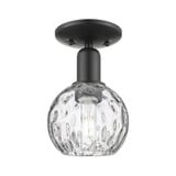Athens Water Glass 1 Light Semi Flush Mount 9.5X 6 Inch Wide by Innovations - 716-1C-G1215-6
