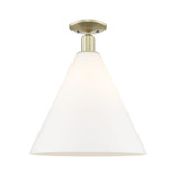 Berkshire Glass 1 Light Semi Flush Mount 18.5X 16 Inch Wide by Innovations - 716-1C-GBC16