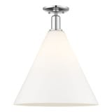 Berkshire Glass 1 Light Semi Flush Mount 18.5X 16 Inch Wide by Innovations - 716-1C-GBC16