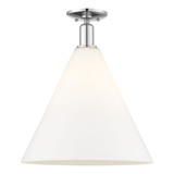 Berkshire Glass 1 Light Semi Flush Mount 18.5X 16 Inch Wide by Innovations - 716-1C-GBC16
