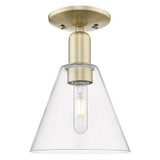 Berkshire Glass 1 Light Semi Flush Mount 11.5 Inch X 8 Inch by Innovations - 716-1C-GBC-8