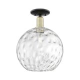 Athens Water Glass 1 Light Semi Flush Mount 15X 12 Inch Wide by Innovations - 716-1C-G1215-12