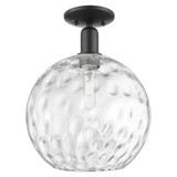 Athens Water Glass 1 Light Semi Flush Mount 15X 12 Inch Wide by Innovations - 716-1C-G1215-12