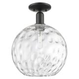 Athens Water Glass 1 Light Semi Flush Mount 15X 12 Inch Wide by Innovations - 716-1C-G1215-12