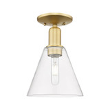 Berkshire Glass 1 Light Semi Flush Mount 11.5 Inch X 8 Inch by Innovations - 716-1C-GBC-8