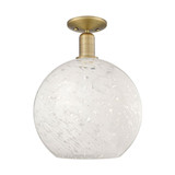 White Mouchette 1 Light Semi Flush Mount 15 Inch X 12 Inch by Innovations - 716-1C-G1216-12