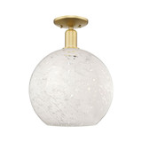 White Mouchette 1 Light Semi Flush Mount 15 Inch X 12 Inch by Innovations - 716-1C-G1216-12
