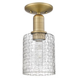 Cobbleskill 1 Light Basketweave Semi Flush Mount 10.5 Inch by Innovations - 716-1C-G112C-5