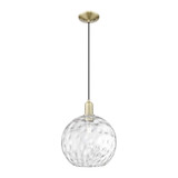 Athens Water Glass 1 Light Cord Hung Mini Pendant 14.33 Inch by Innovations - 716-1P-G1215-12