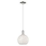 White Mouchette 1 Light Cord Hung Mini Pendant 10.83 Inch by Innovations - 716-1P-G1216-8