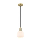 Athens 1 Light Cord Hung Mini Pendant 8.7 Inch X 5.88 Inch by Innovations - 716-1P-G12-6