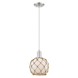 Farmhouse Rope 1 Light CordHung Mini Pendant 10.83 Inch Tall by Innovations - 716-1P-G12-8R