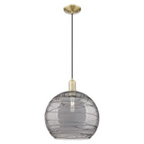 Athens Deco Swirl 1 Light Cord Hung Mini Pendant 15.95 Inch by Innovations - 716-1P-G1213-14