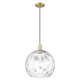 Athens Water Glass 1 Light Cord Hung Mini Pendant 15.95 Inch by Innovations - 716-1P-G1215-14