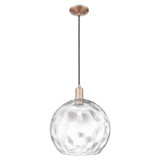 Athens Water Glass 1 Light Cord Hung Mini Pendant 15.95 Inch by Innovations - 716-1P-G1215-14
