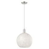 White Mouchette 1 Light Cord Hung Mini Pendant 14.33 Inch by Innovations - 716-1P-G1216-12