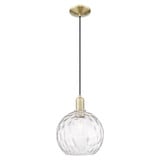 Athens Water Glass 1 Light Cord Hung Mini Pendant 12.58 Inch by Innovations - 716-1P-G1215-10