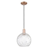 Athens Water Glass 1 Light Cord Hung Mini Pendant 12.58 Inch by Innovations - 716-1P-G1215-10