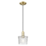 Niagara 1 Light Cord Hung Mini Pendant 9.33 Inch X 6.5 Inch by Innovations - 716-1P-G402