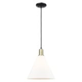 Berkshire Glass 1 Light Cord Hung Mini Pendant 13.83 Inch by Innovations - 716-1P-GBC-12