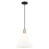 Berkshire Glass 1 Light Cord Hung Mini Pendant 13.83 Inch by Innovations - 716-1P-GBC-12