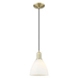 Bristol 1 Light Cord Hung Mini Pendant 10.33X 7.5 Inch Wide by Innovations - 716-1P-GBD-75