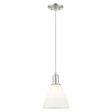 Berkshire Glass 1 Light Cord Hung Mini Pendant 10.83 Inch by Innovations - 716-1P-GBC-8