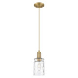 Candor 1 Light Cord Hung Mini Pendant 10.83X 4.88 Inch Wide by Innovations - 716-1P-G352