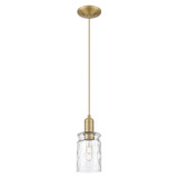 Candor 1 Light Cord Hung Mini Pendant 10.83X 4.88 Inch Wide by Innovations - 716-1P-G352