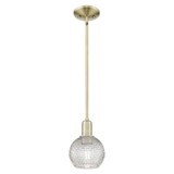 Athens 1 Light Stem Hung Mini Pendant 8.75 Inch X 5.88 Inch by Innovations - 716-1S-G122C-6