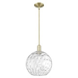 Athens Water Glass 1 Light Stem Hung Mini Pendant 14.13 Inch by Innovations - 716-1S-G1215-12