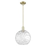 Athens Water Glass 1 Light Stem Hung Mini Pendant 14.13 Inch by Innovations - 716-1S-G1215-12