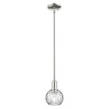 Athens Water Glass 1 Light Stem Hung Mini Pendant 8.63 Inch by Innovations - 716-1S-G1215-6