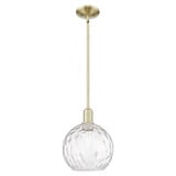 Athens Water Glass 1 Light Stem Hung Mini Pendant 12.38 Inch by Innovations - 716-1S-G1215-10