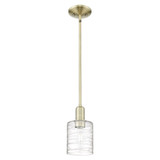 Cobbleskill 1 Light Stem Hung Mini Pendant 9.63X 5 Inch Wide by Innovations - 716-1S-G11
