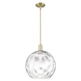 Athens Water Glass 1 Light Stem Hung Mini Pendant 15.75 Inch by Innovations - 716-1S-G1215-14