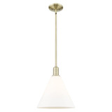 Berkshire Glass 1 Light Stem Hung Mini Pendant 13.63 Inch by Innovations - 716-1S-GBC-12