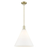 Berkshire Glass 1 Light Stem Hung Mini Pendant 17.63 Inch by Innovations - 716-1S-GBC16
