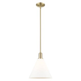Berkshire Glass 1 Light Stem Hung Mini Pendant 13.63 Inch by Innovations - 716-1S-GBC-12