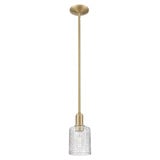 Cobbleskill 1 Light Basketweave Stem Hung Mini Pendant by Innovations - 716-1S-G112C-5