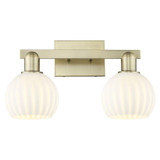 White Venetian 2 Light Bath Vanity 9.75 Inch X 17 Inch by Innovations - 716-2W-G1217-6