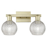 Athens 2 Light Basketweave Bath Vanity 9.88X 16.88 Inch Wide by Innovations - 716-2W-G122C-6