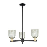 Caledonia 3 Light Mica Stem Hung Chandelier 11X 27 Inch Wide by Innovations - 716-3CR-G259