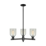 Caledonia 3Light Mouchette Stem Hung Chandelier 27 Inch Wide by Innovations - 716-3CR-G2511