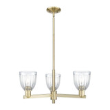 Brookfield 3 Light Stem Hung Chandelier 11 Inch X 28 Inch by Innovations - 716-3CR-G442
