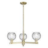 Athens Water Glass 3 Light Stem Hung Chandelier 27.75 Inch by Innovations - 716-3CR-G1215-6