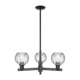 Athens Water Glass 3 Light Stem Hung Chandelier 27.75 Inch by Innovations - 716-3CR-G1215-6